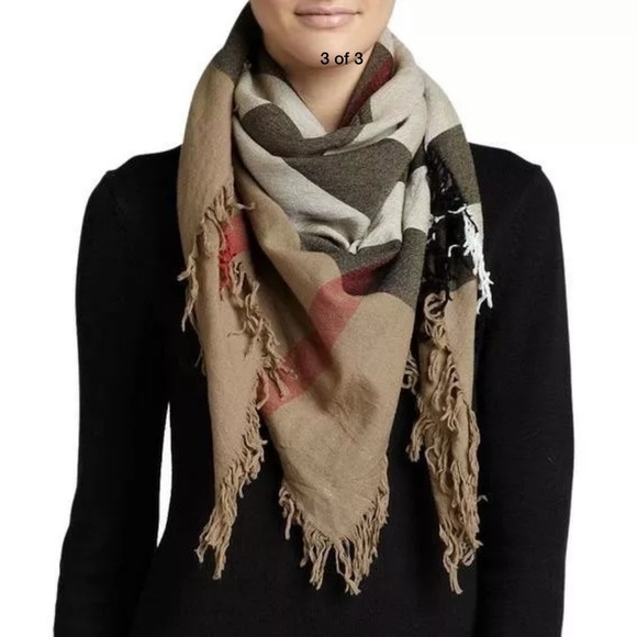burberry plaid wool scarf